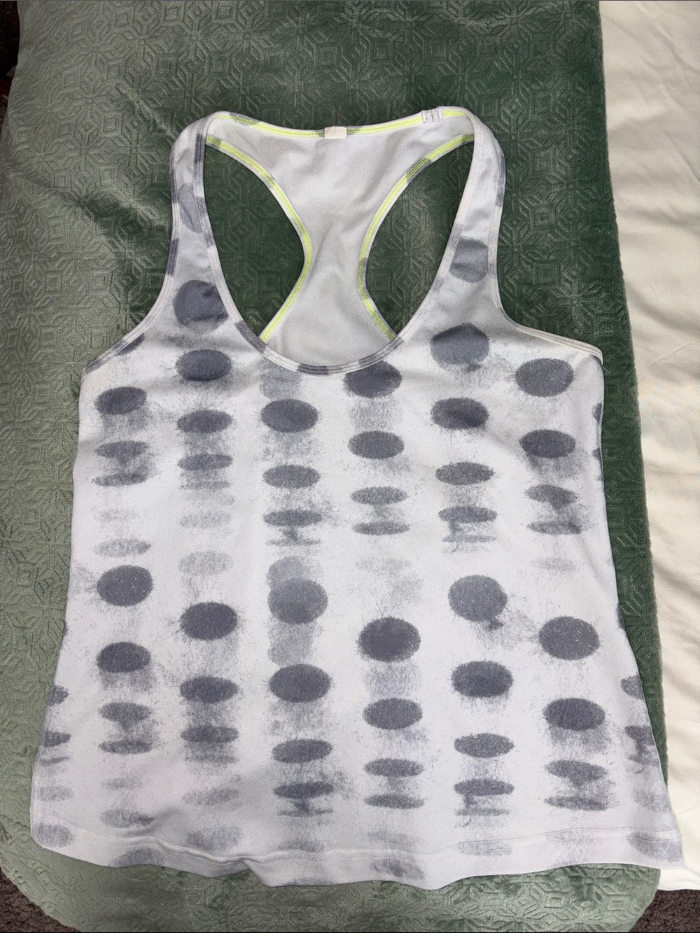 Lululemon Racerback Tank Top in White and Gray - Active Style